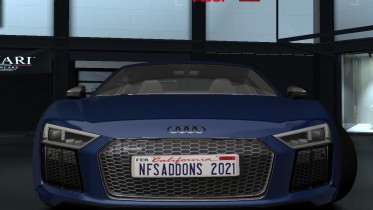 NFSAddons 2021 Plate on Audi R8 V10